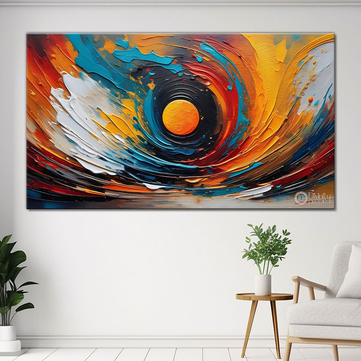 Sun in the colors painting Canvas Painting - Nature Art -844