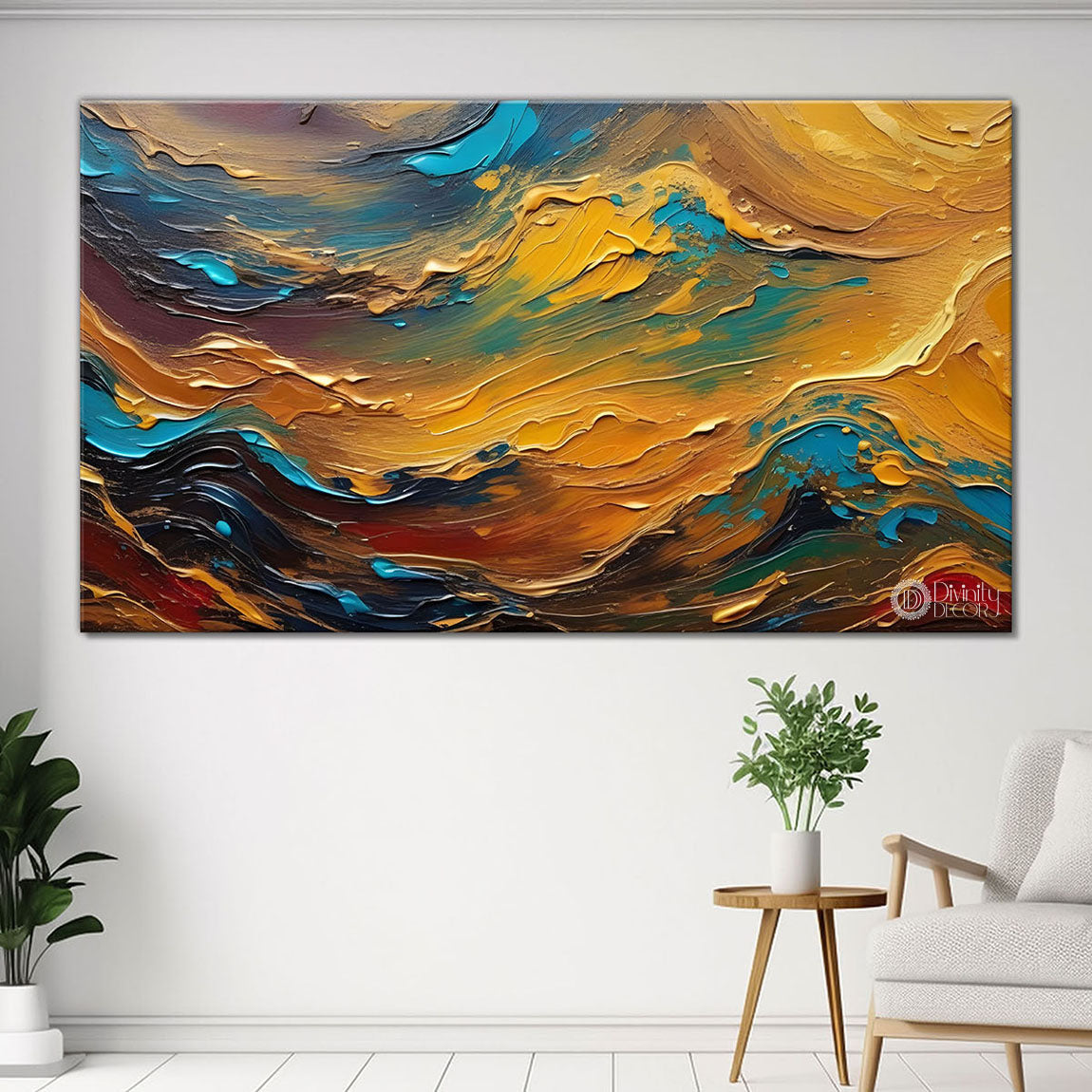 Mountains with the colors painting Canvas Painting - Nature Art -846