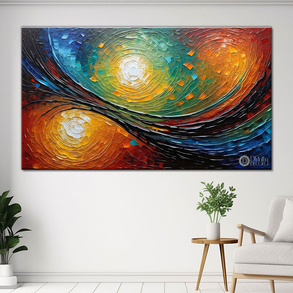 Sun in the colors painting Canvas Painting - Nature Art -848