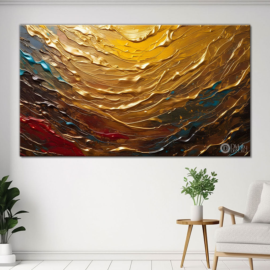 Colorful textured painting Canvas Painting - Nature Art -849