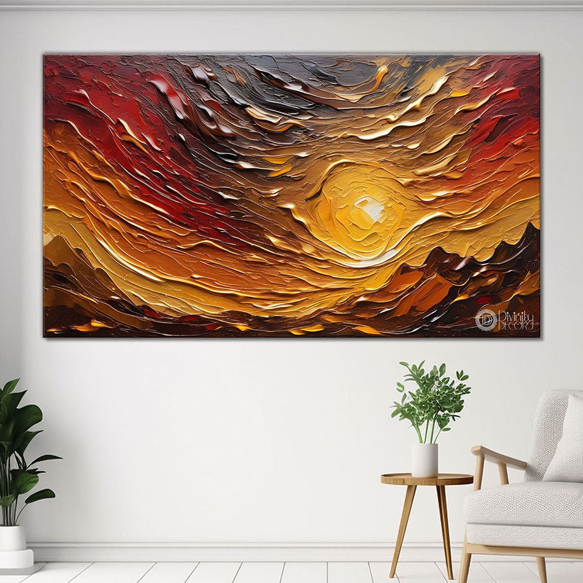 Colorful textured painting Canvas Painting - Nature Art -850