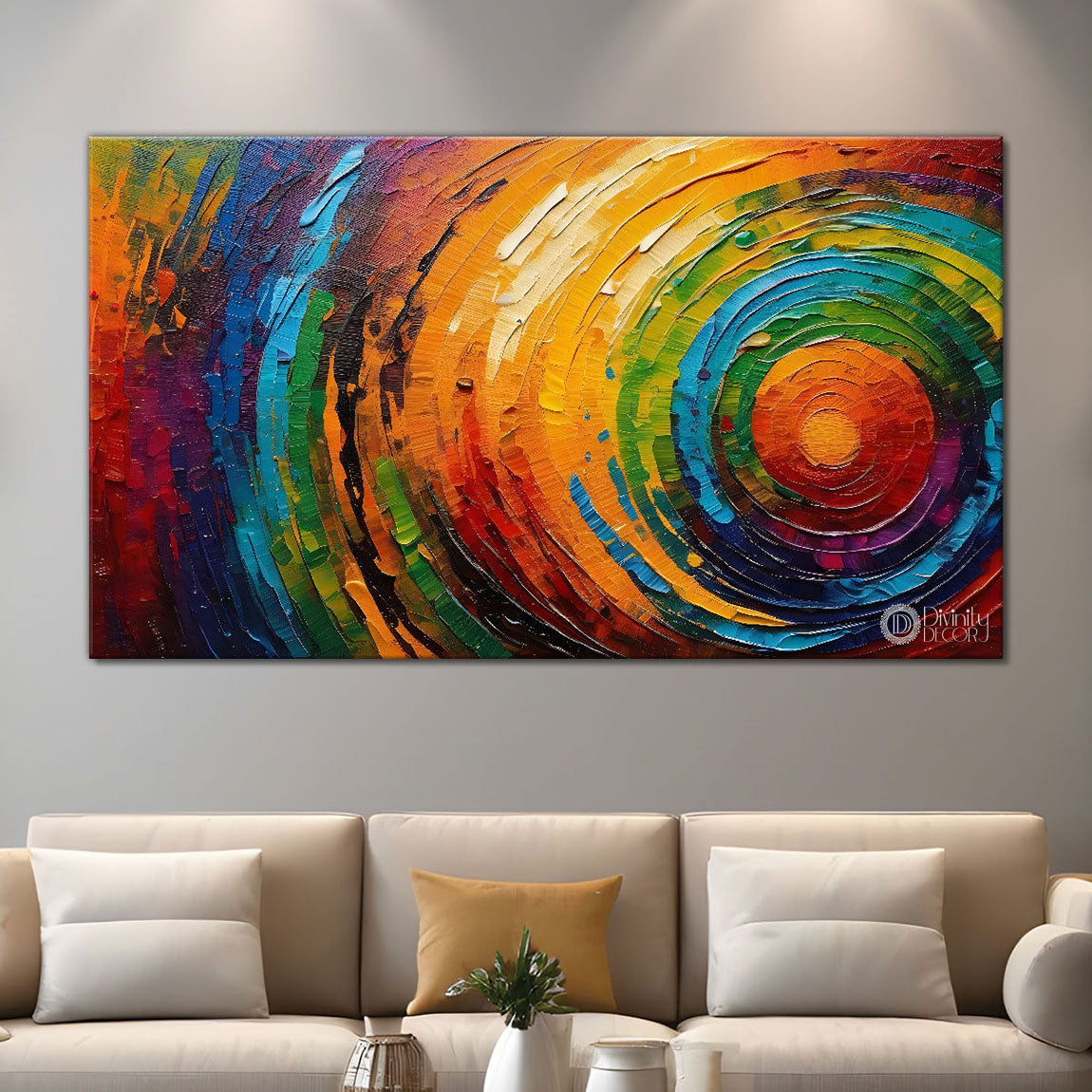 Colorful Textured Modern art Canvas Painting - Design - Modern-L-3