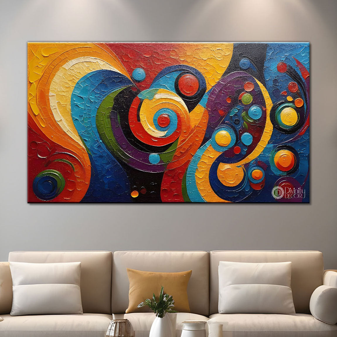 Colorful Textured Modern art Canvas Painting - Design - Modern-L-17