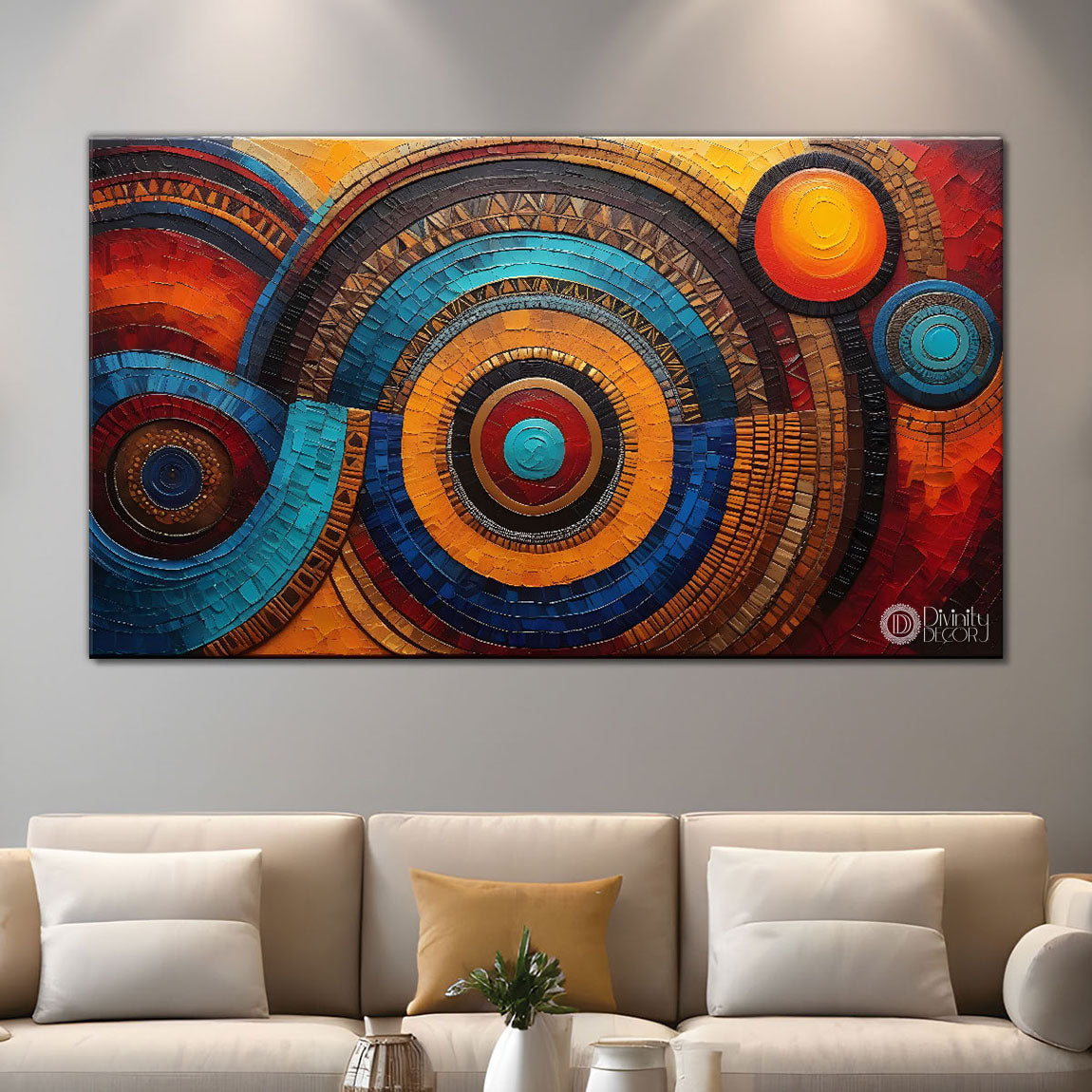 Colorful volute textured art Canvas Painting - Design - Modern-L-19