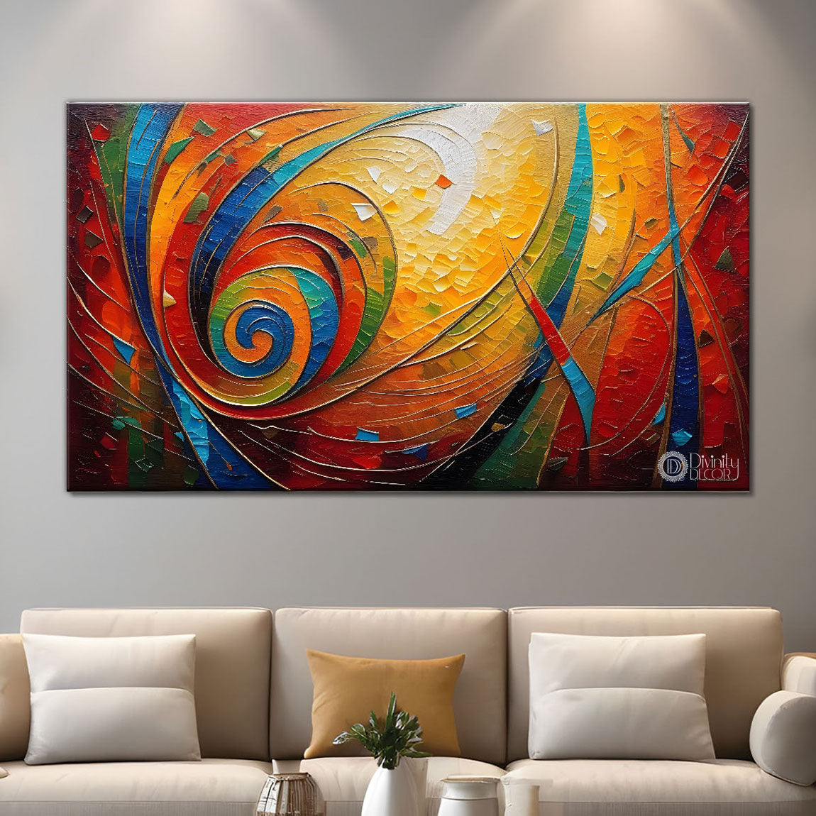 Sunset view modern art Canvas Painting - Design - Modern-L-49