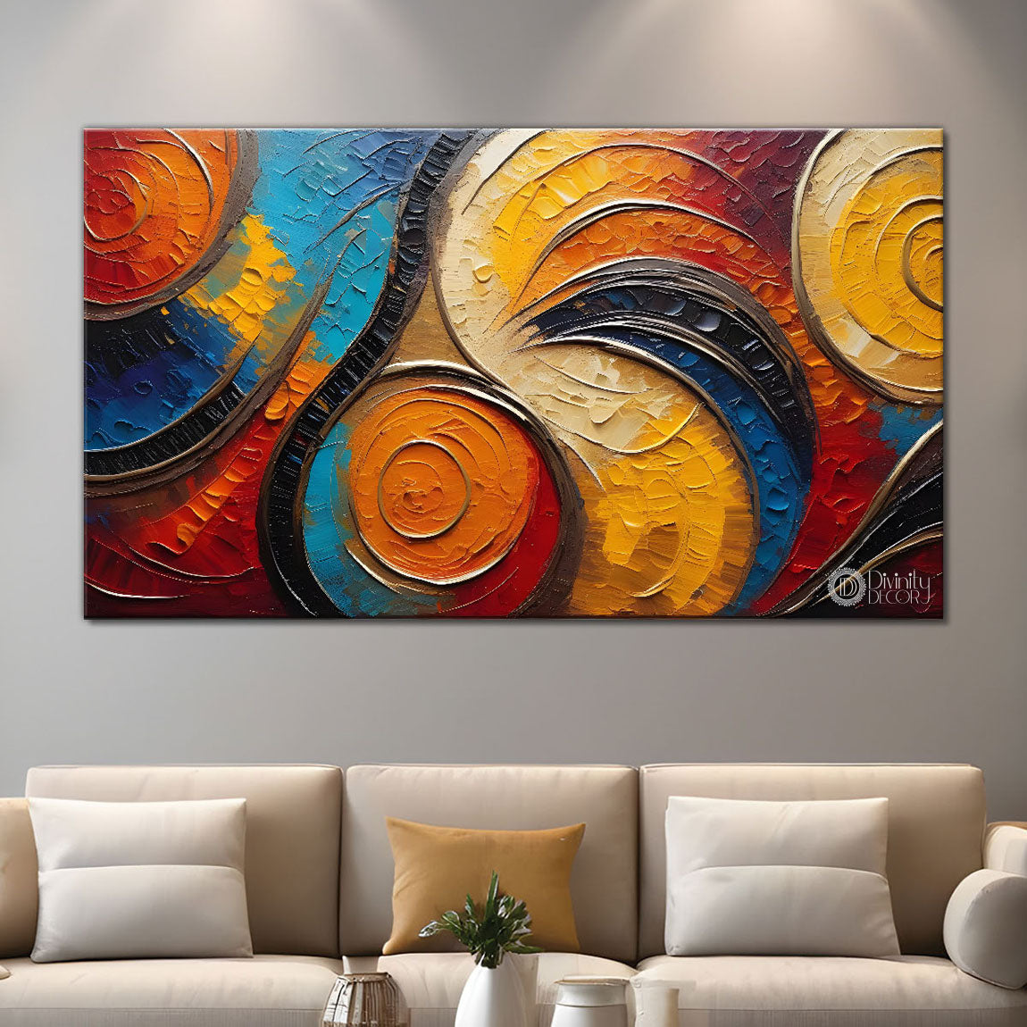 Colorful modern art Canvas Painting - Design - Modern-L-52