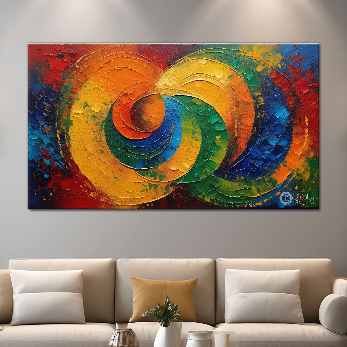 Modern textured art Canvas Painting - Design - Modern-L-60