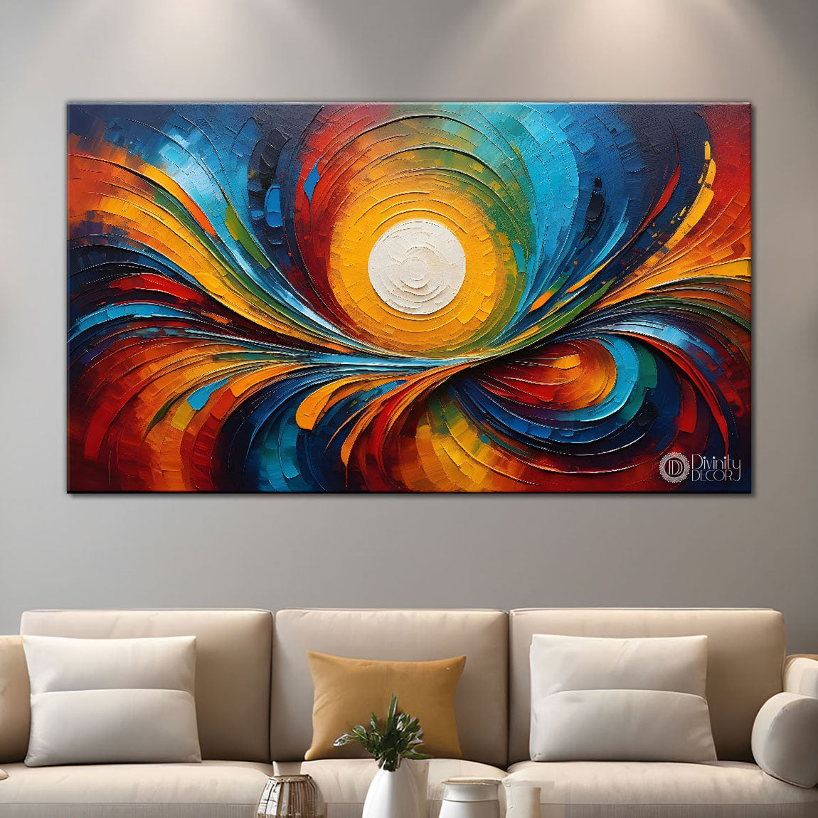 motion textured modern art Canvas Painting - Design - Modern-L-77