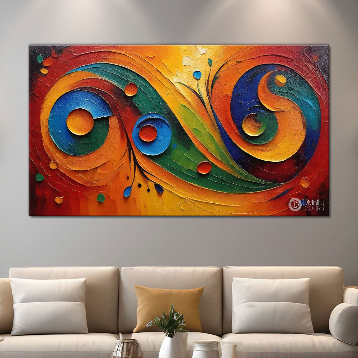 Colorful Textured Modern art Canvas Painting - Design - Modern-L-81