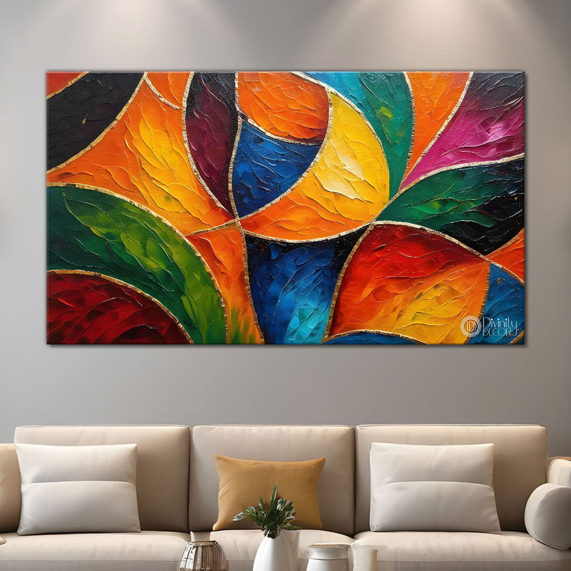 Modern pattern textured art Canvas Painting - Design - Modern-L-106