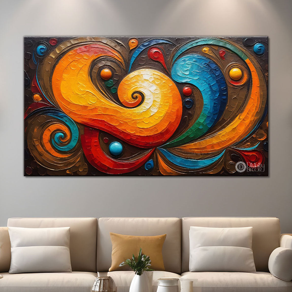 Bright colors Modern art Canvas Painting - Design - Modern-L-117