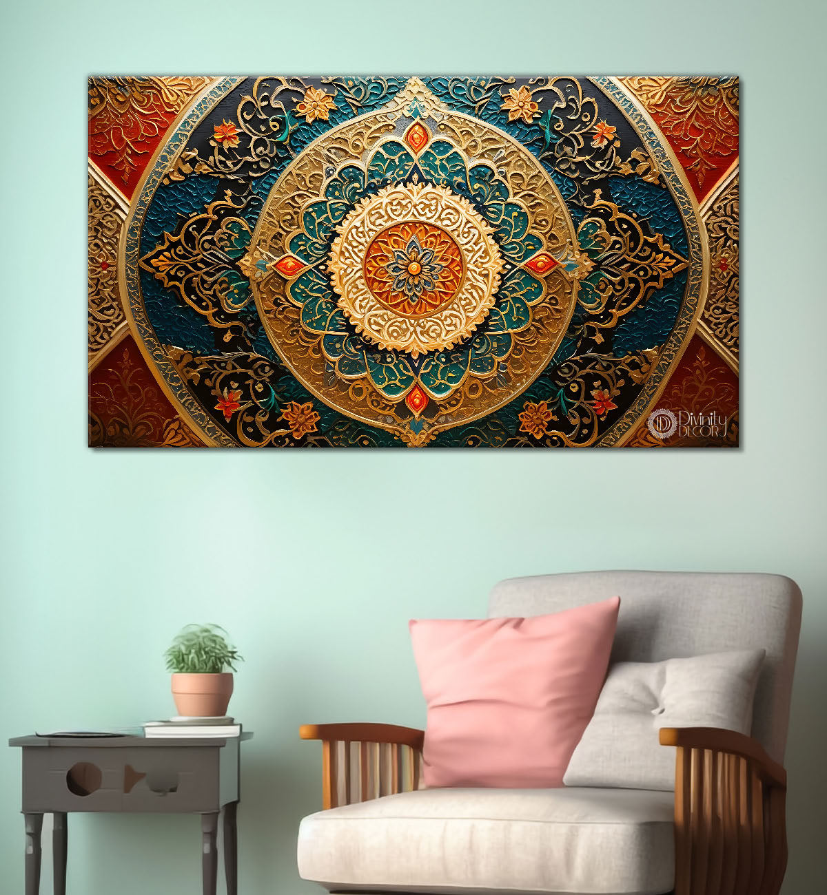 Spiral Islamic pattern textured painting Canvas Painting - Islamic paintings - 12