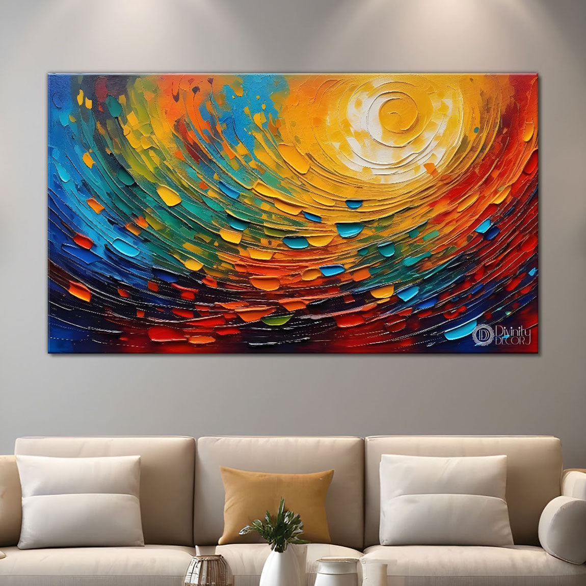 Colorful basic modern art Canvas Painting - Design - Modern-L-121