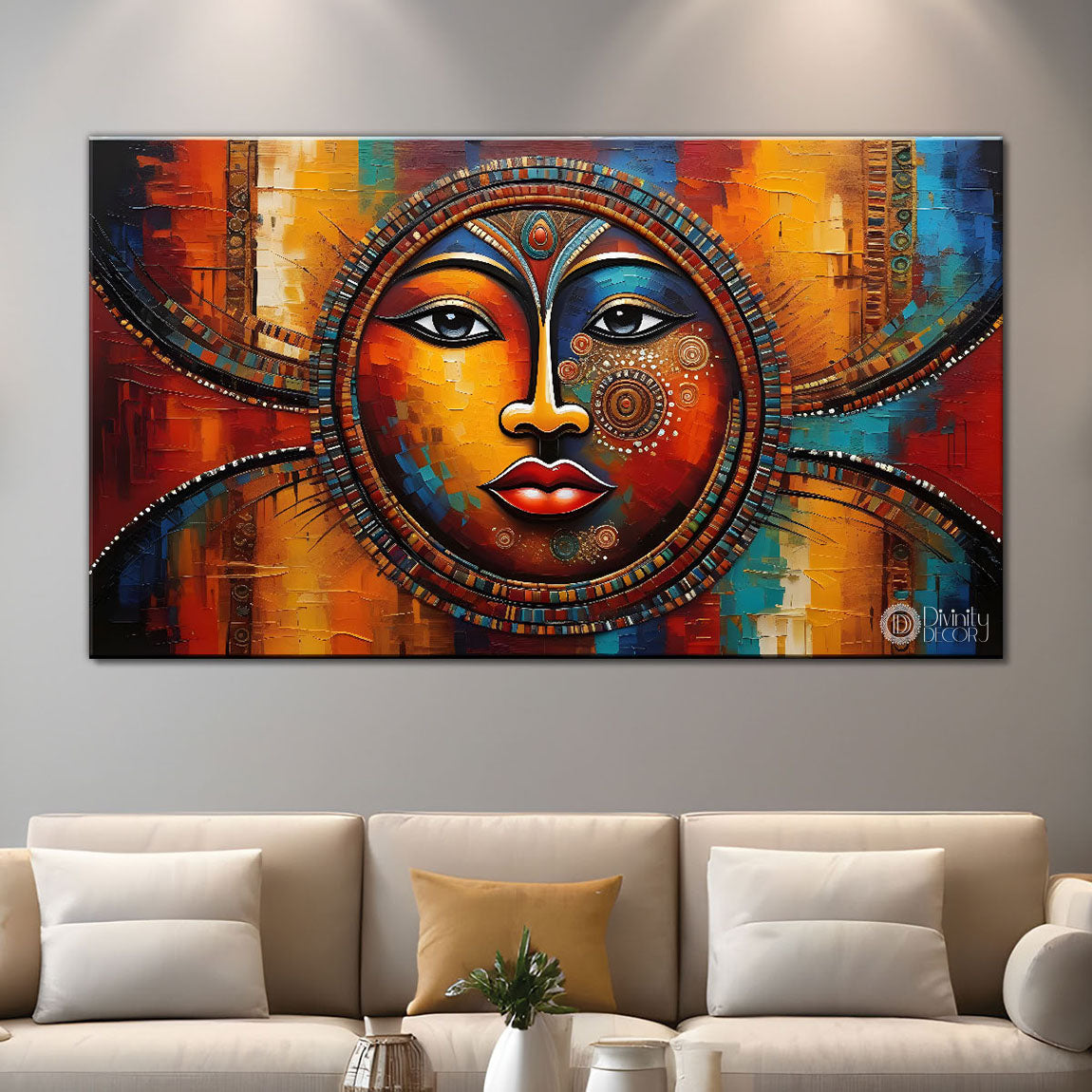 Beautiful waves textured art Canvas Painting - Design - Modern-L-124