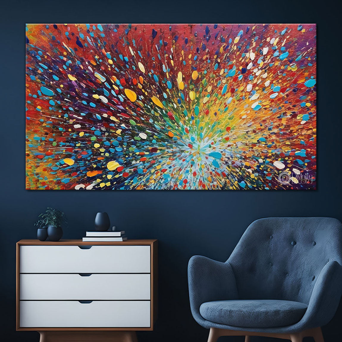 Colorful textured painting art Canvas Painting - Nature Art -127
