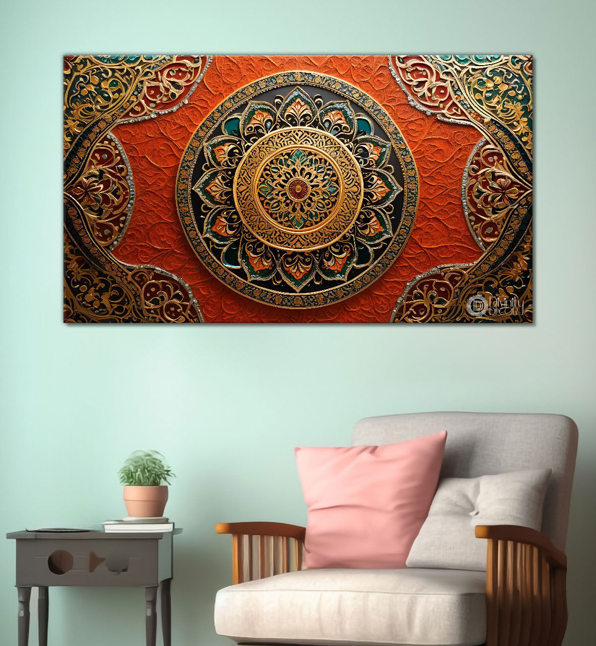 Spiral Islamic pattern textured painting Canvas Painting - Islamic paintings - 13