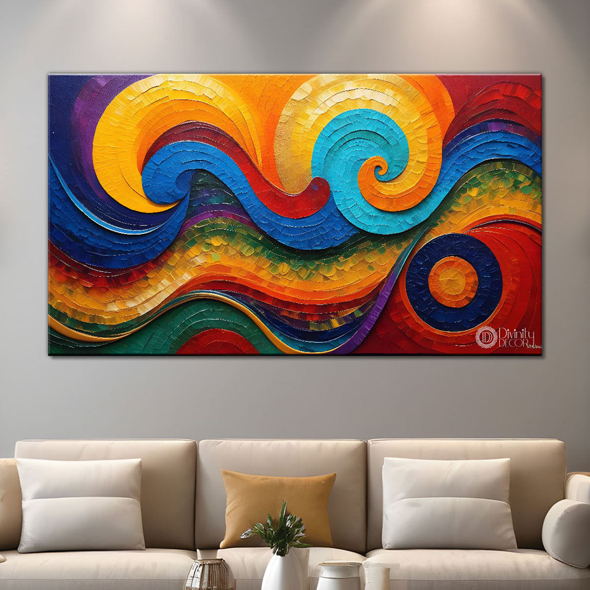 Colorful pattern modern art Canvas Painting - Design - Modern-L-139