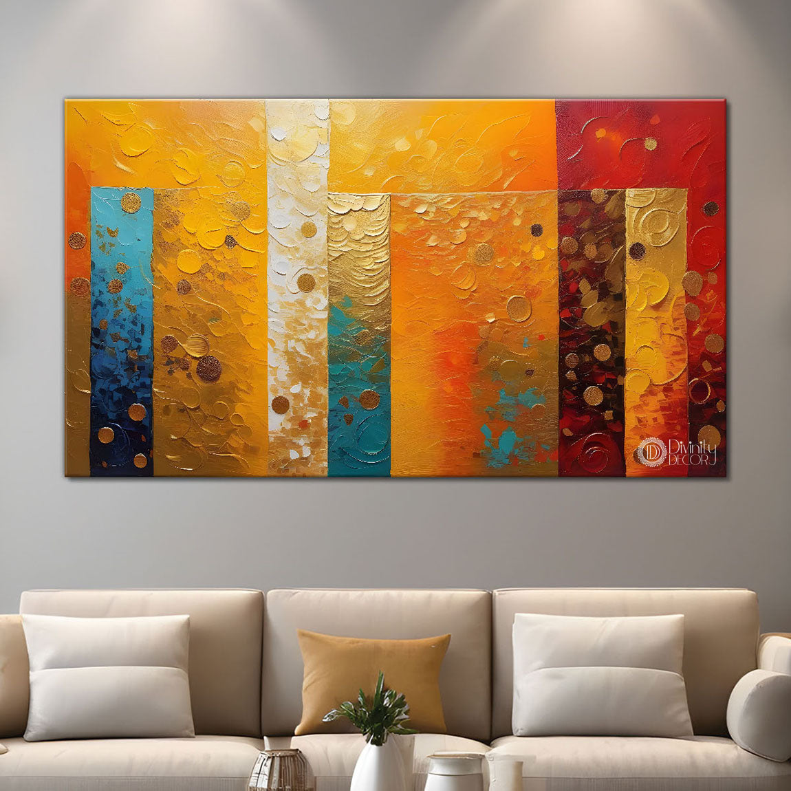 Bright colors Modern art Canvas Painting - Design - Modern-L-155