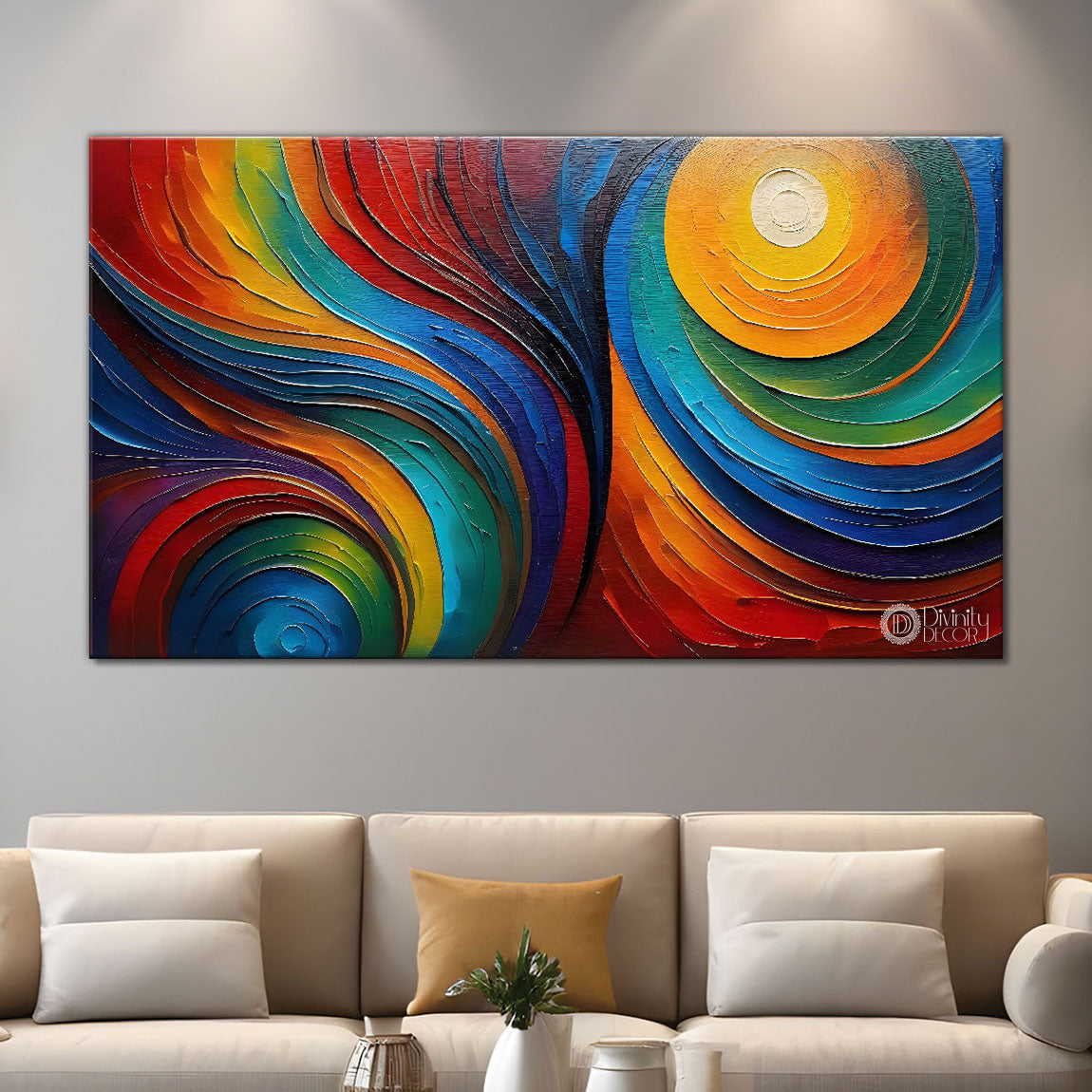 New colorful textured pattern modern art Canvas Painting - Design - Modern-L-196
