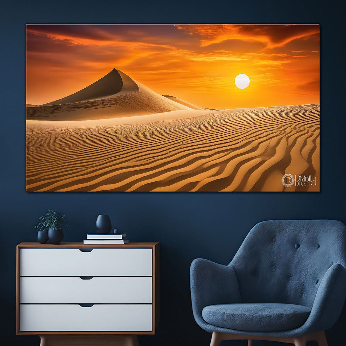 Mountains with land textured painting Canvas Painting - Nature Art -220