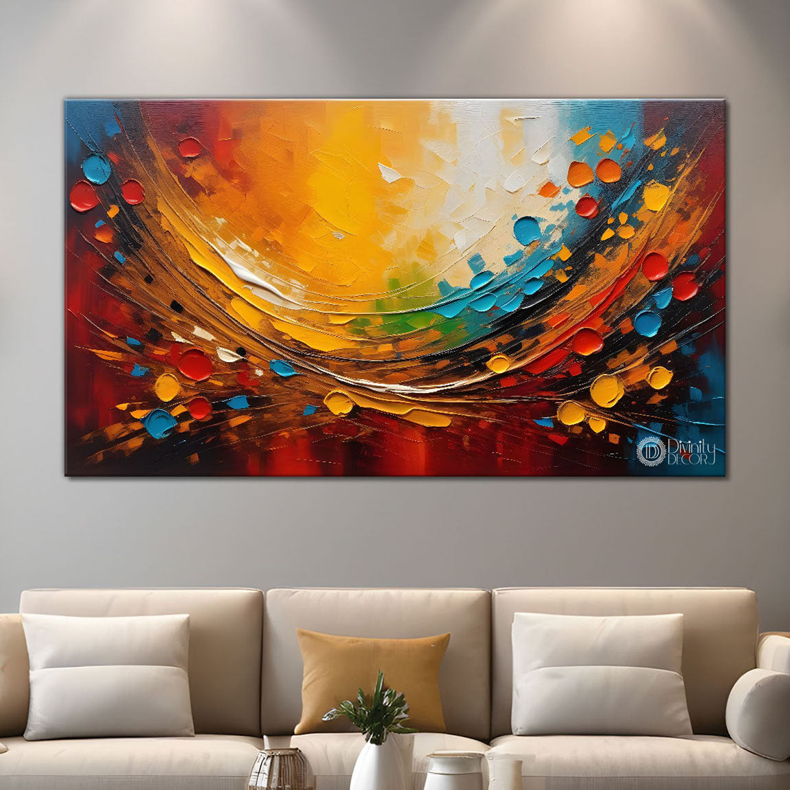 Colorful modern art Canvas Painting - Design - Modern-L-238