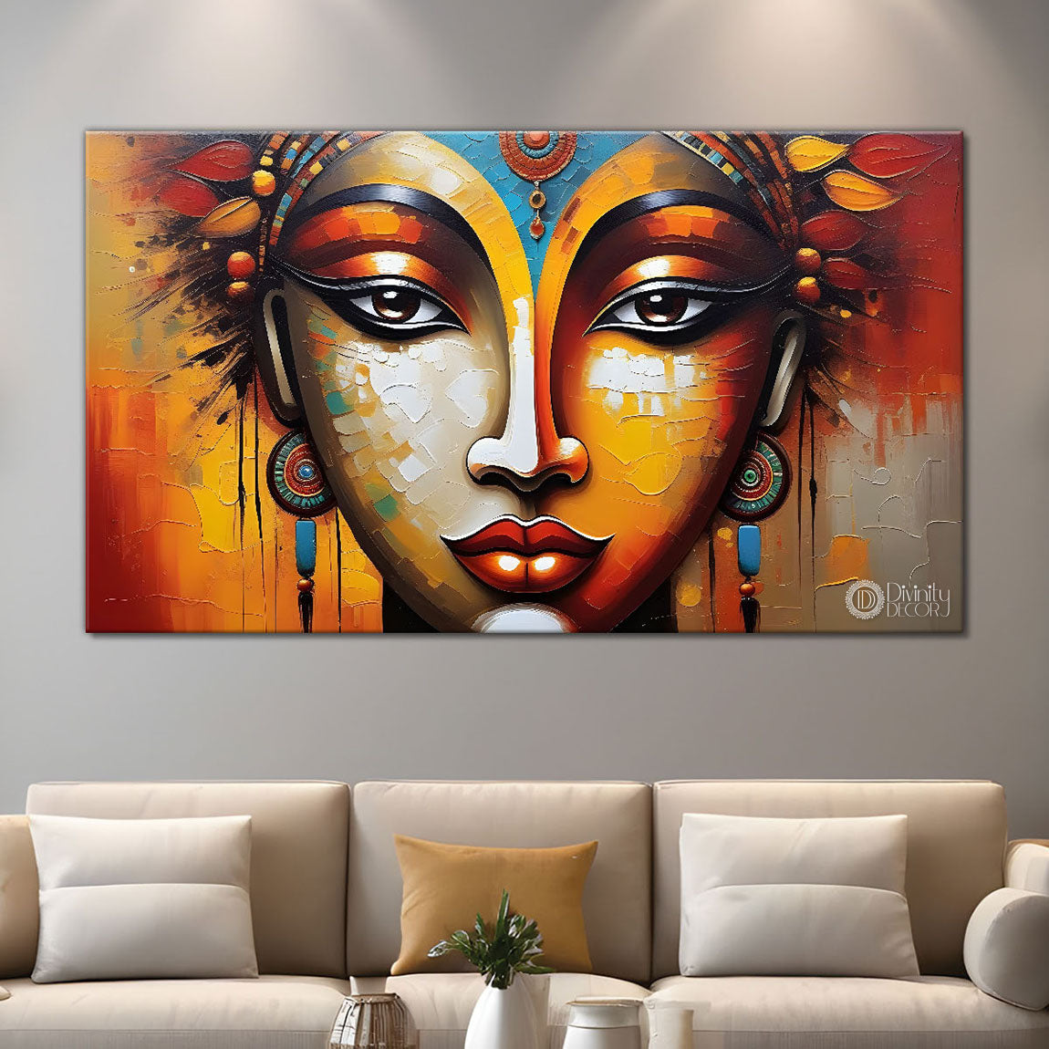 Face structure in modern art Canvas Painting - Design - Modern-L-271