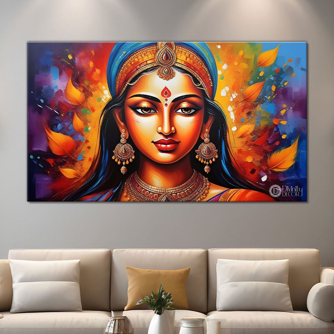 Beautiful lady textured modern art Canvas Painting - Design - Modern-L-278