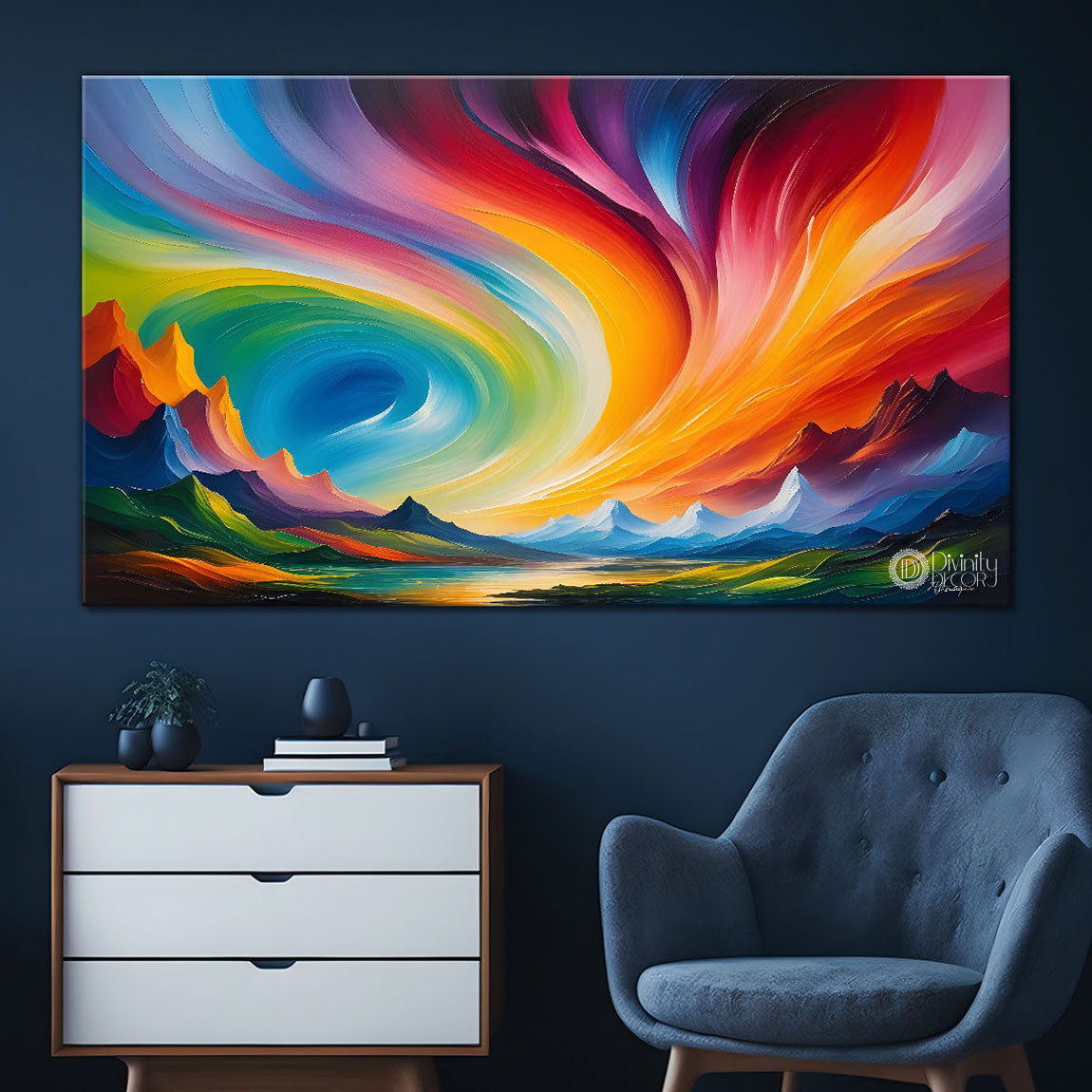 Colorful textured painting art Canvas Painting - Nature Art -302