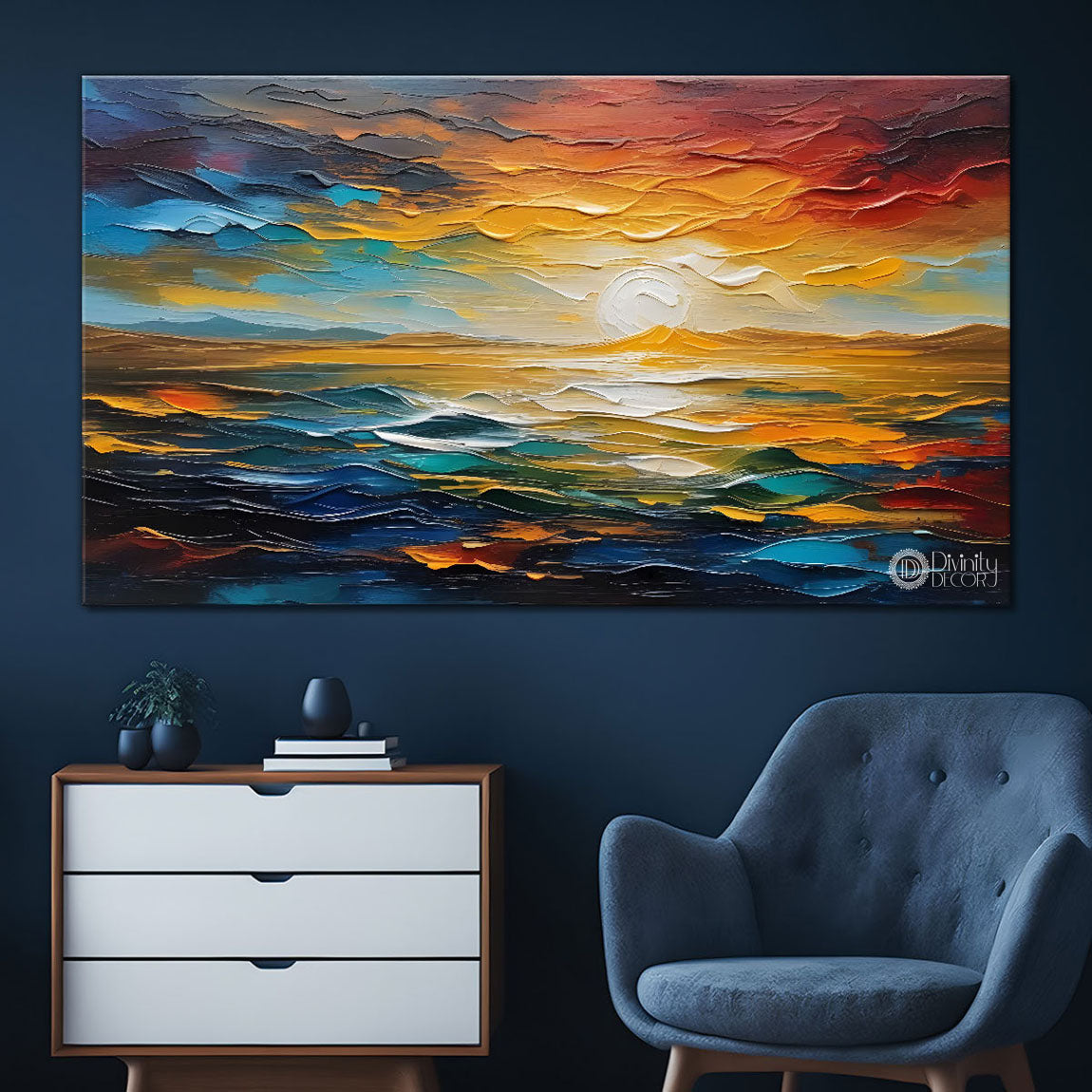 Colorful textured painting art Canvas Painting - Nature Art -303