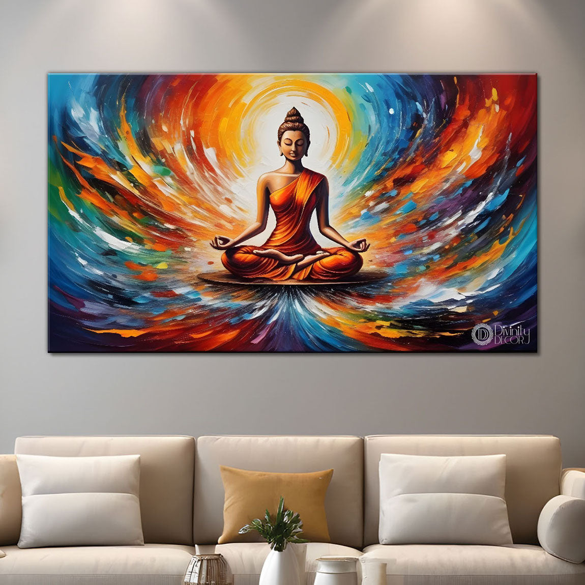 Buddha textured art Canvas Painting - Design - Modern-L-306