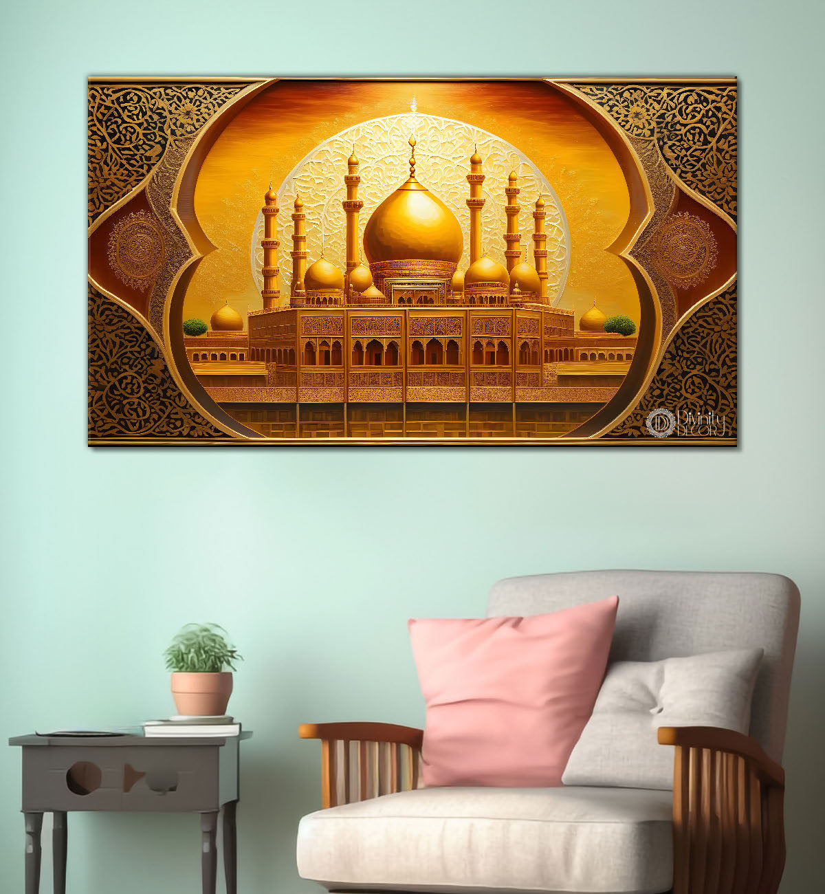 Islamic textured modern art in bright colors Canvas Painting - Islamic paintings - 31