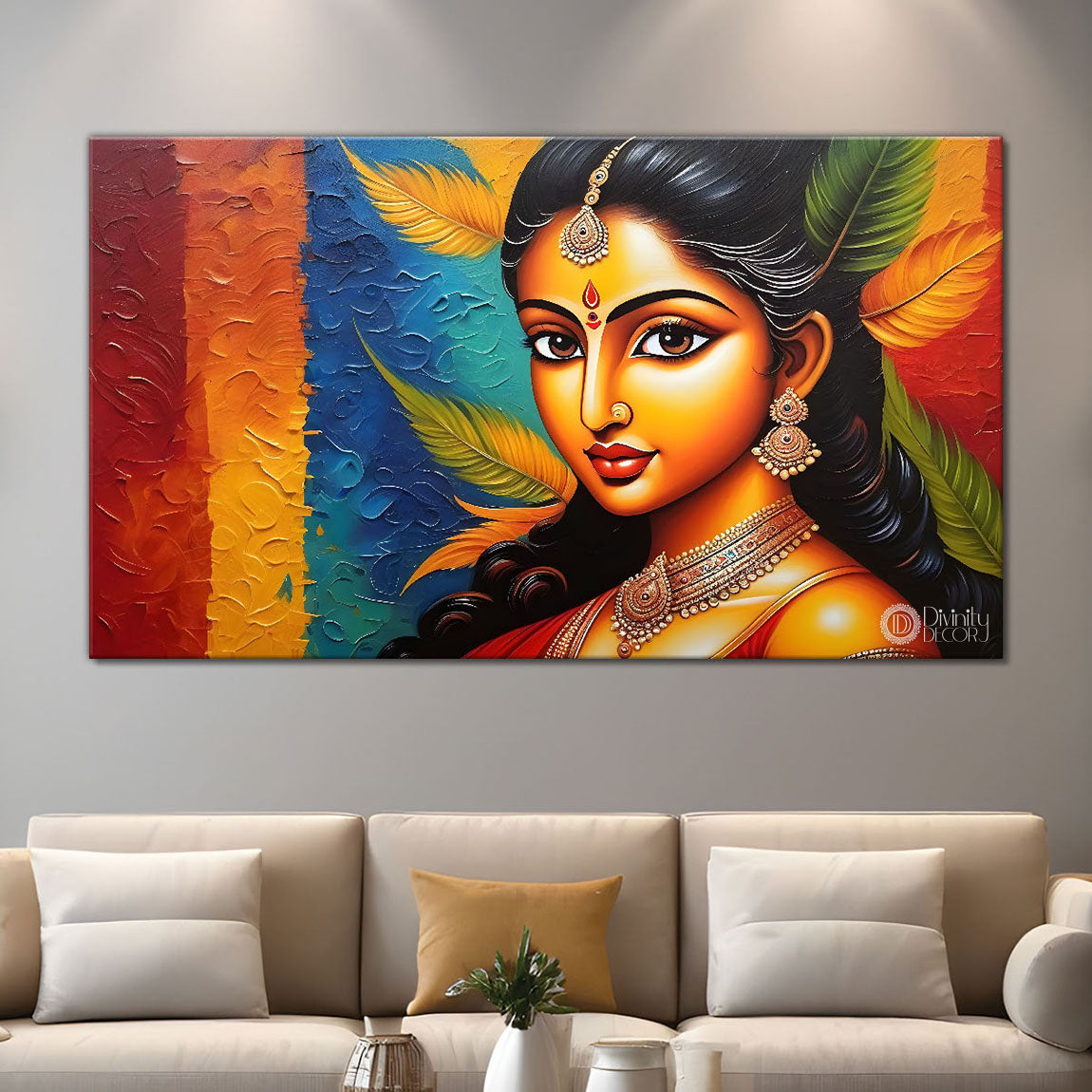 Beauty in brown lady textured modern art Canvas Painting - Design - Modern-L-314