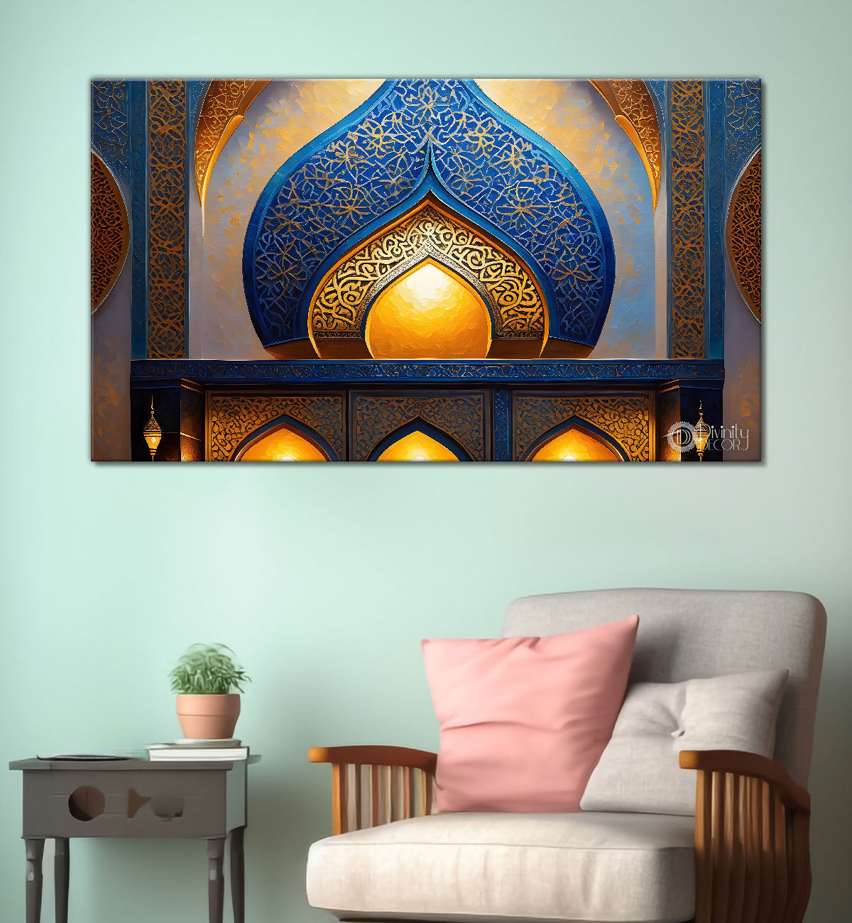 Islamic textured modern art in bright colors Canvas Painting - Islamic paintings - 32