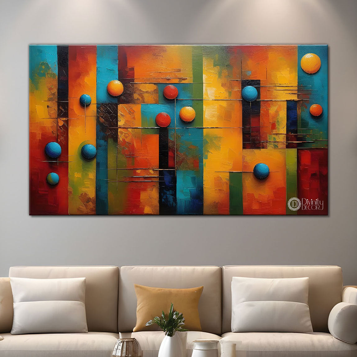 Gematrical pattern modern art Canvas Painting - Design - Modern-L-320