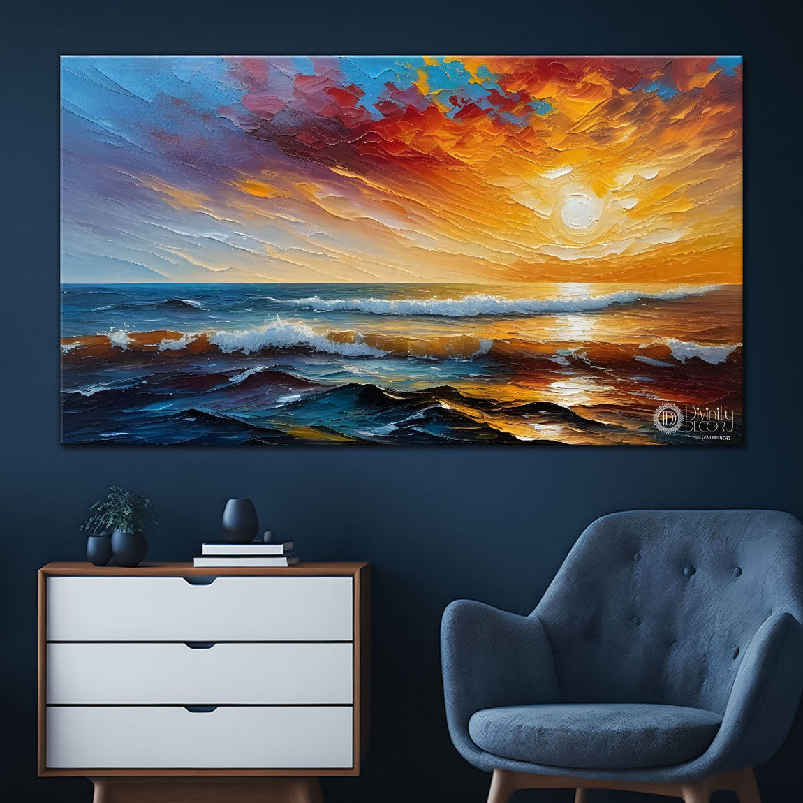Sea and sky painting Canvas Painting - Nature Art -343