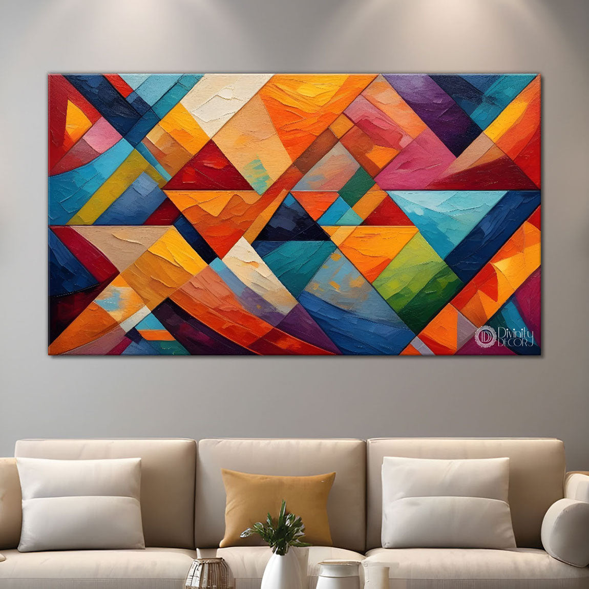 Gematrical pattern modern art Canvas Painting - Design - Modern-L-346