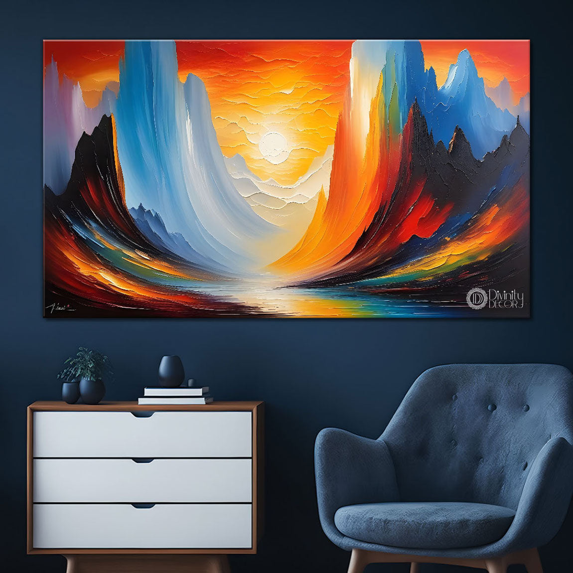 Colorful textured painting art Canvas Painting - Nature Art -348