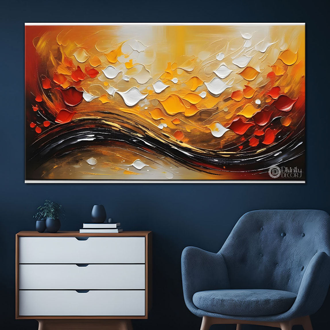 Colorful textured painting art Canvas Painting - Nature Art -358