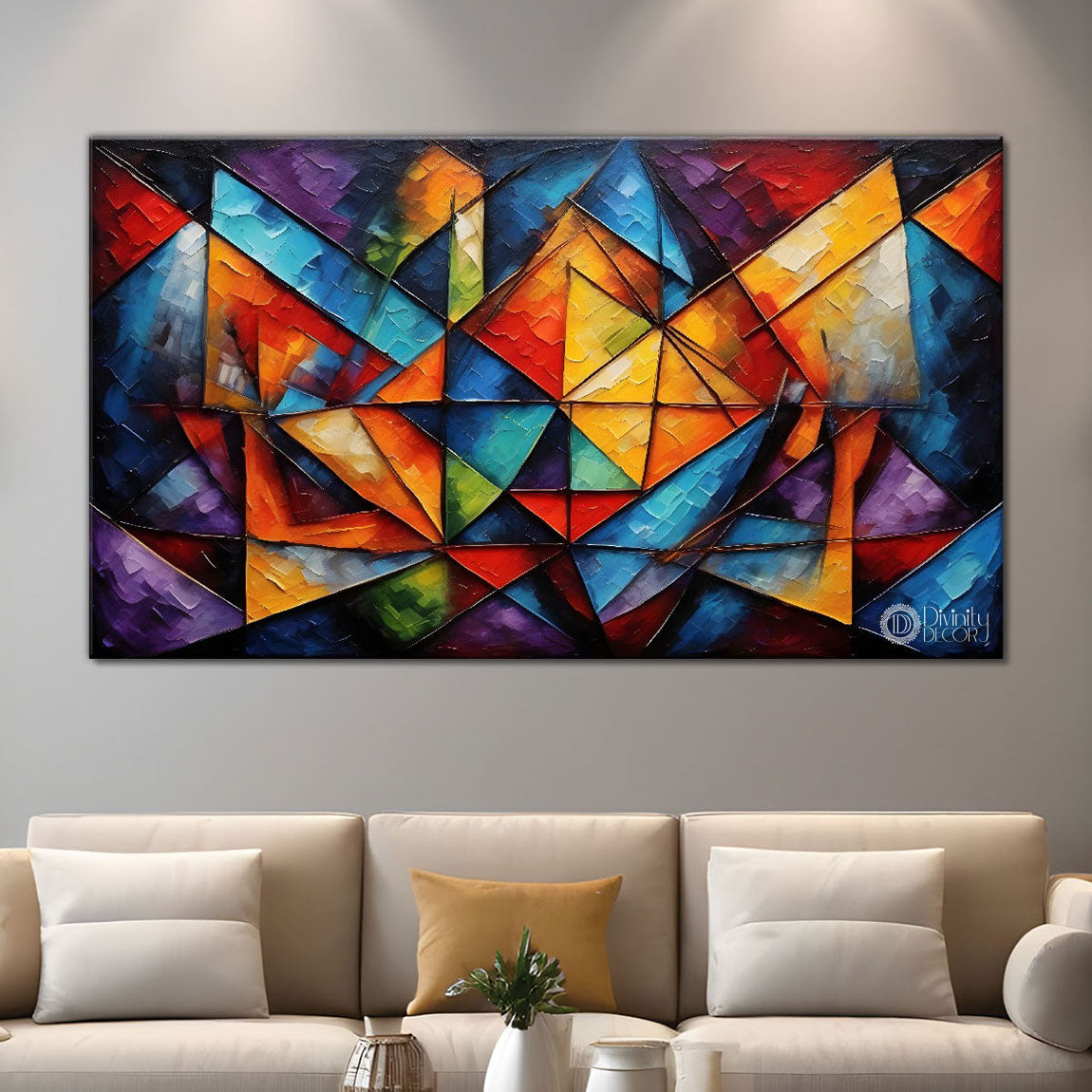 Gematrical pattern modern art Canvas Painting - Design - Modern-L-359
