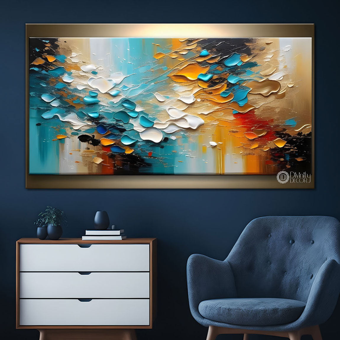 Colorful textured painting art Canvas Painting - Nature Art -362