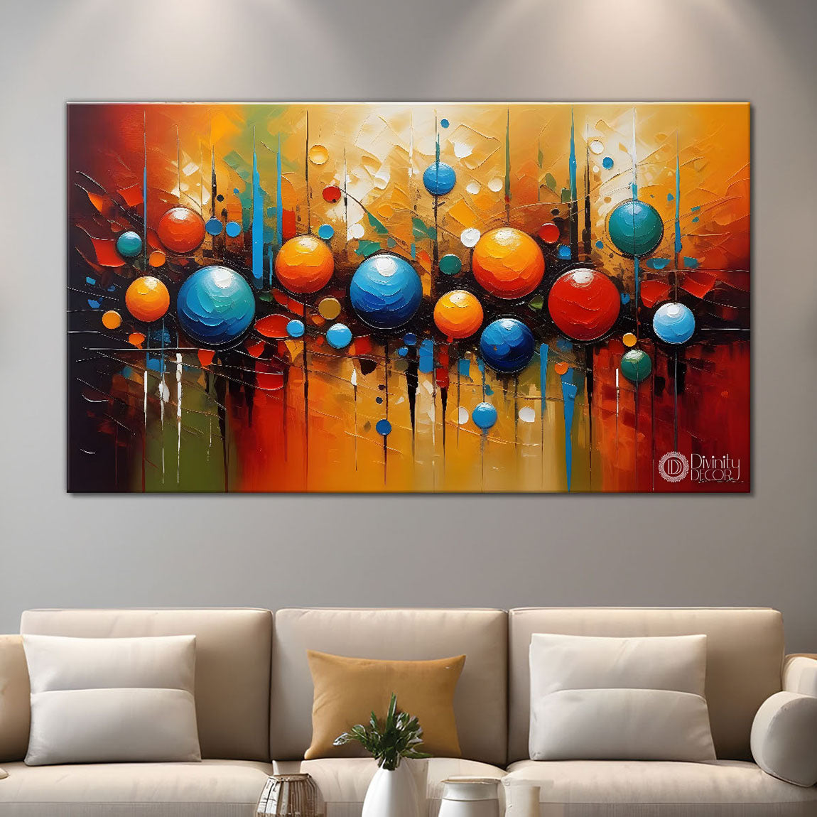 Colorful Textured Modern art Canvas Painting - Design - Modern-L-363