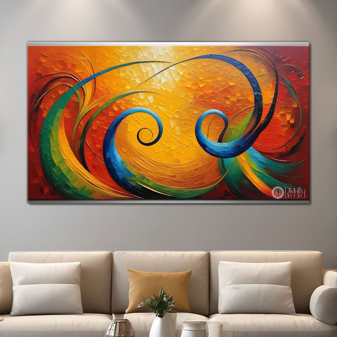 Colorful Textured Modern art Canvas Painting - Design - Modern-L-377
