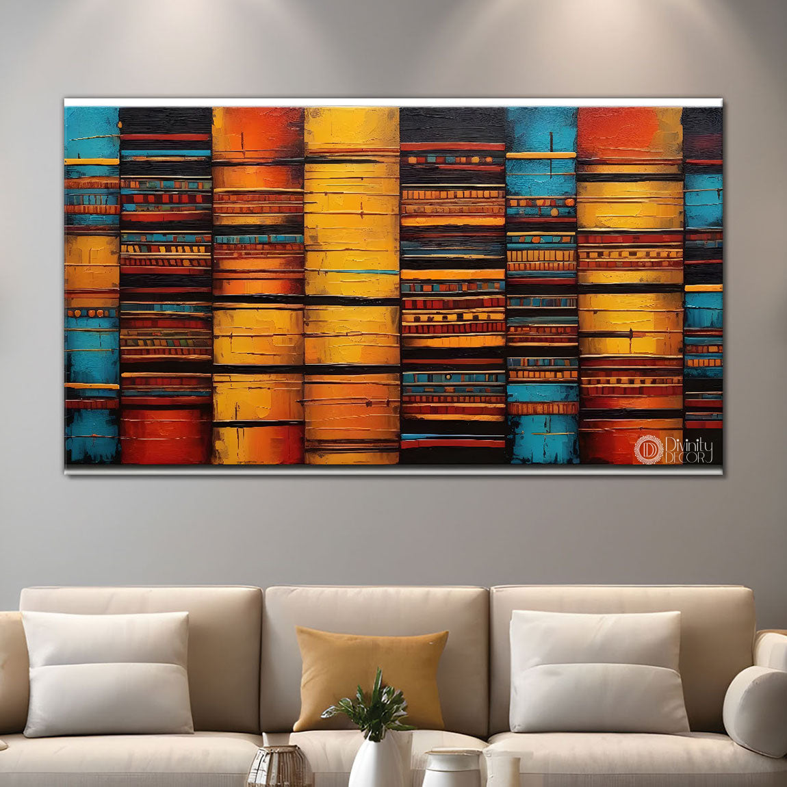 Gematrical pattern modern art Canvas Painting - Design - Modern-L-389