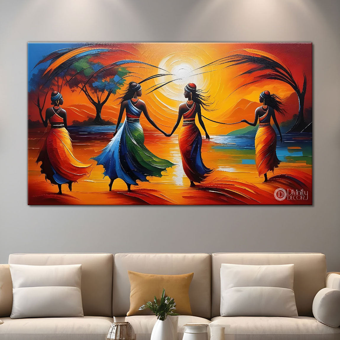 Tribal Textured art Canvas Painting - Design - Modern-L-397