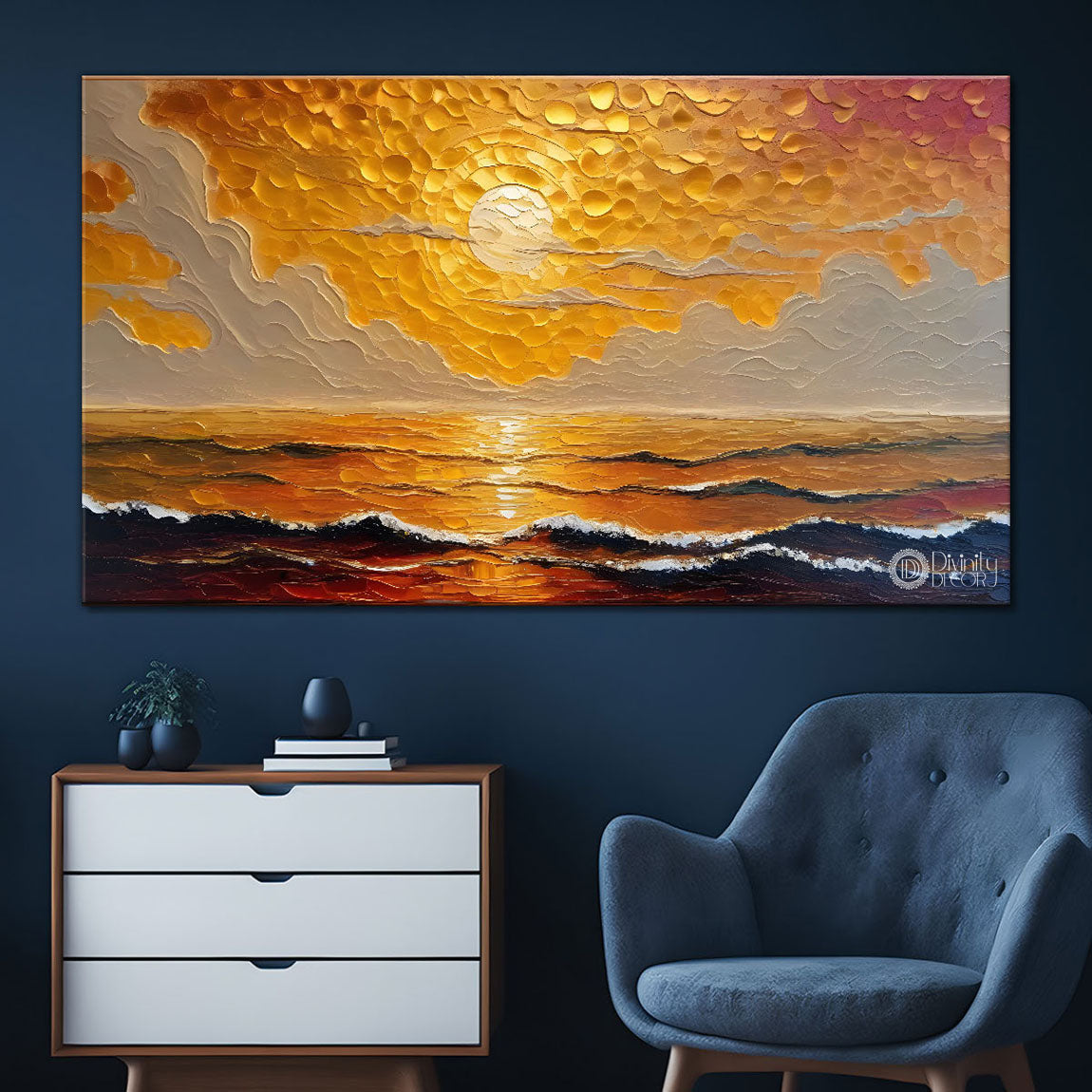 Mountains with river painting Canvas Painting - Nature Art -403