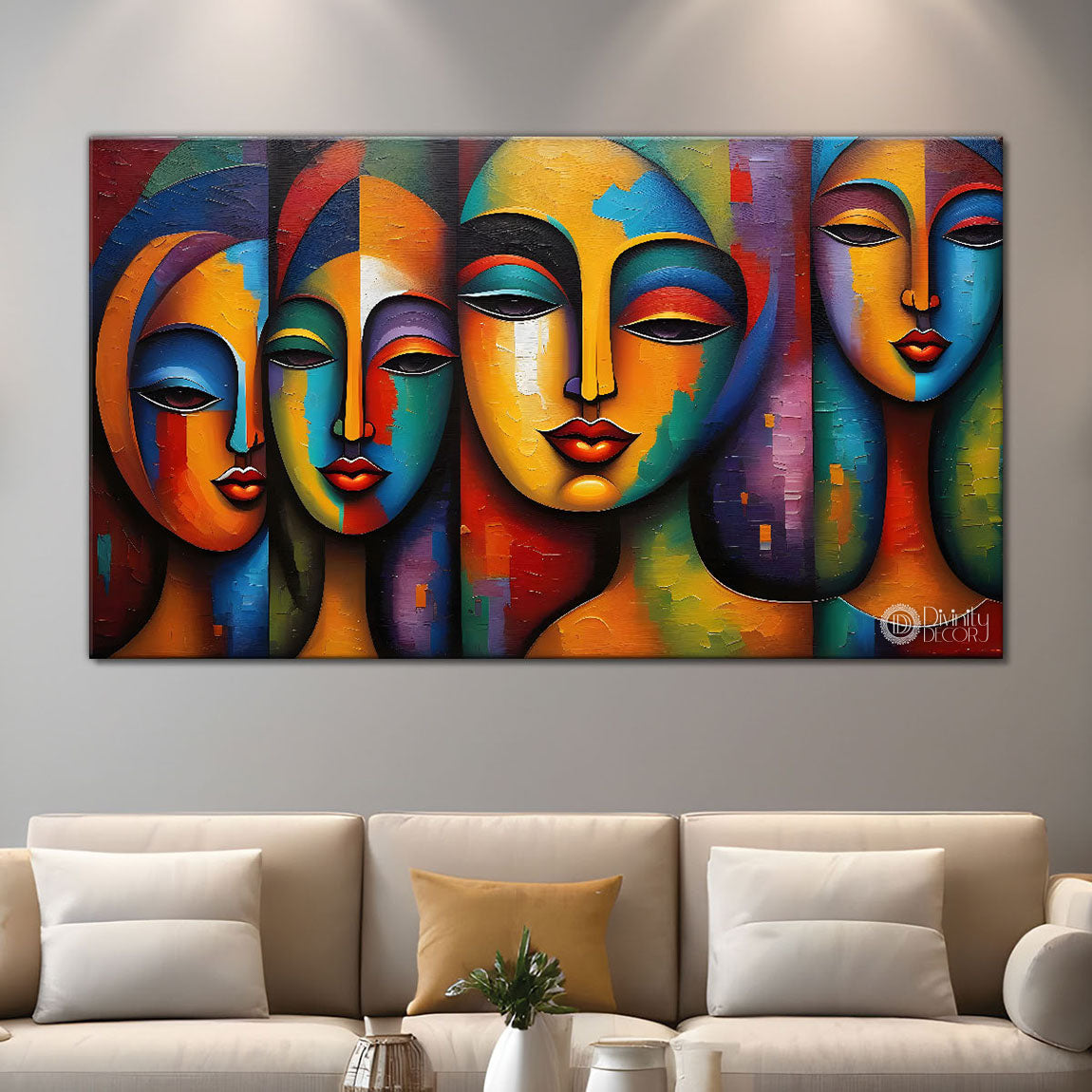 Tribal Textured art Canvas Painting - Design - Modern-L-415