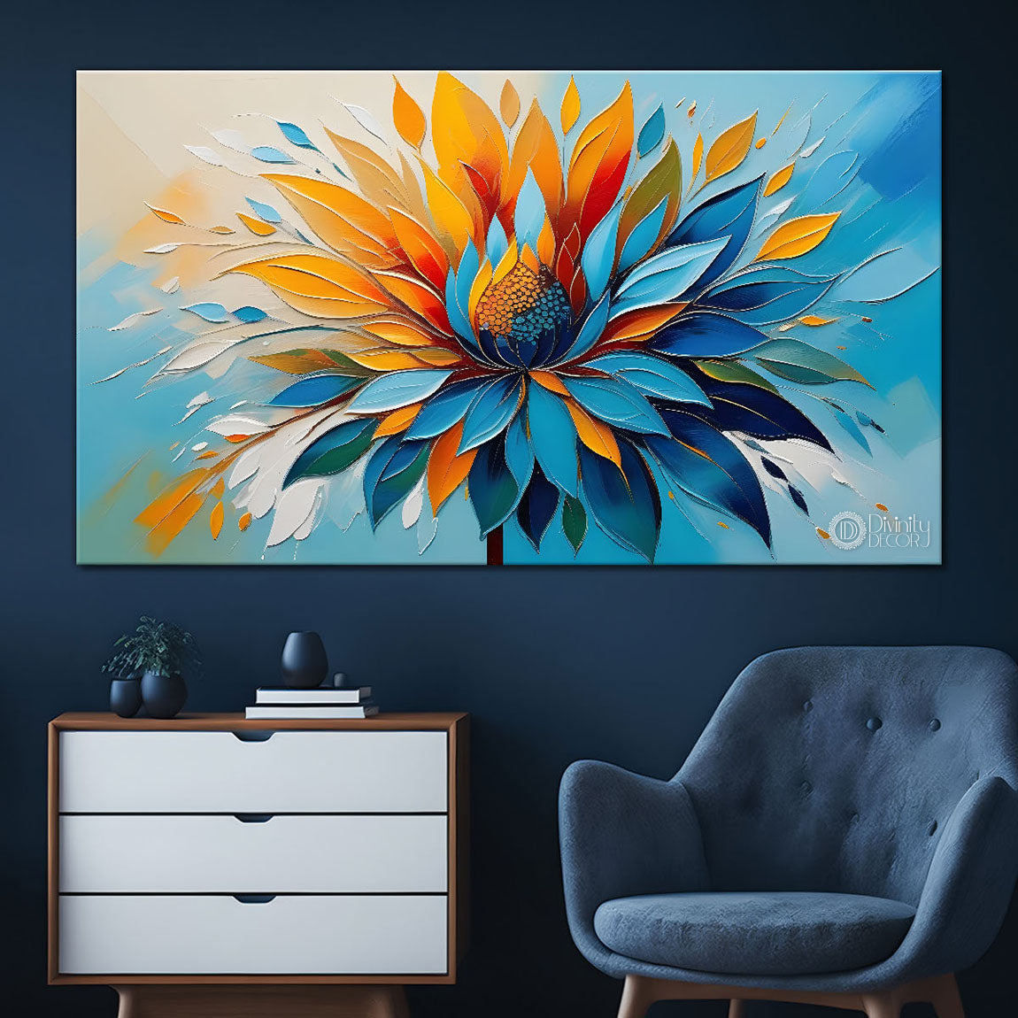 Colorful textured painting art Canvas Painting - Nature Art -418