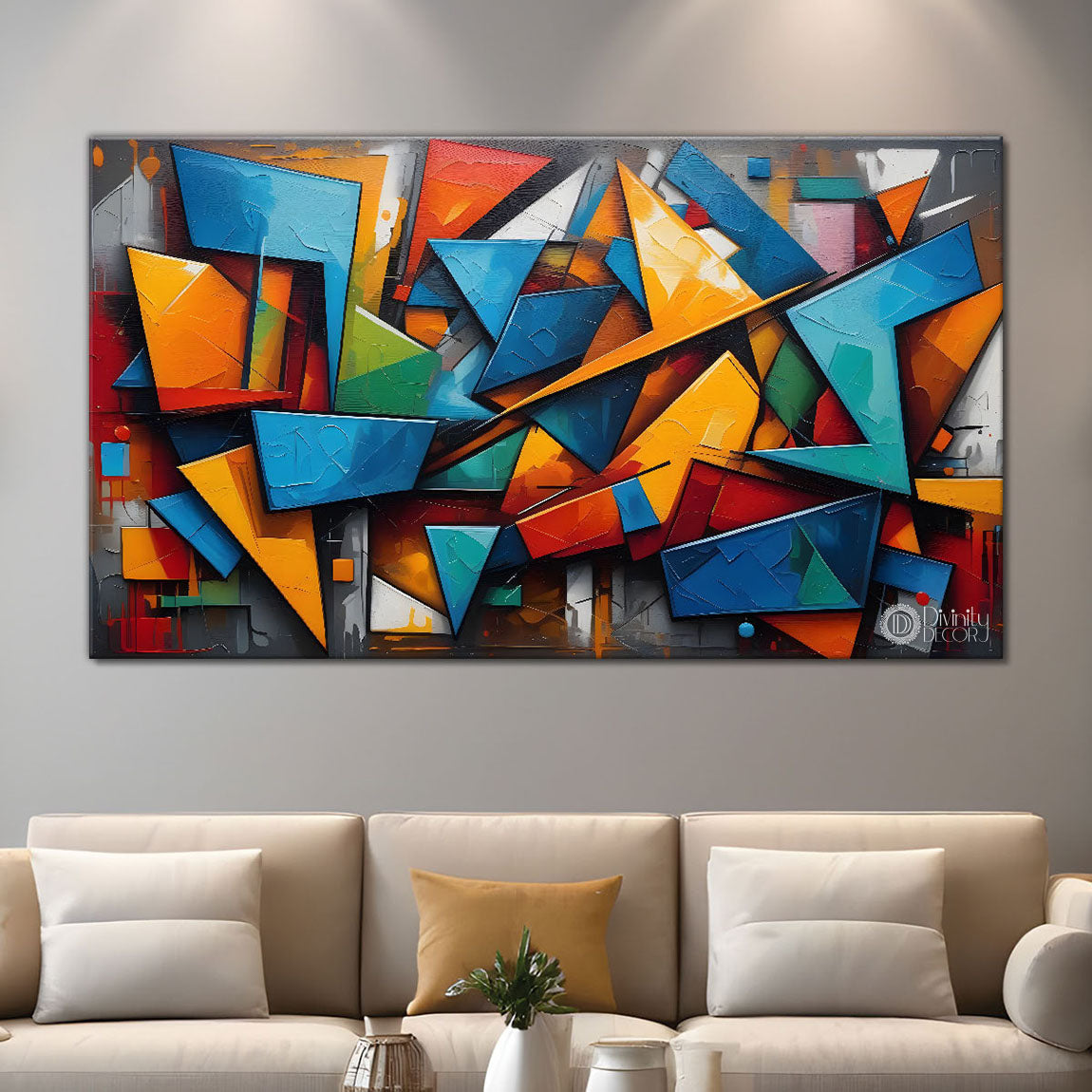 Gematrical pattern modern art Canvas Painting - Design - Modern-L-419