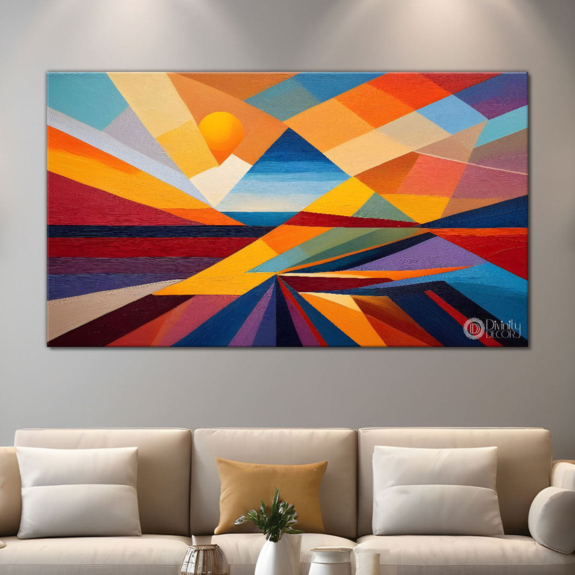 Colorful textured oil painting Canvas Painting - Design - Modern-L-422