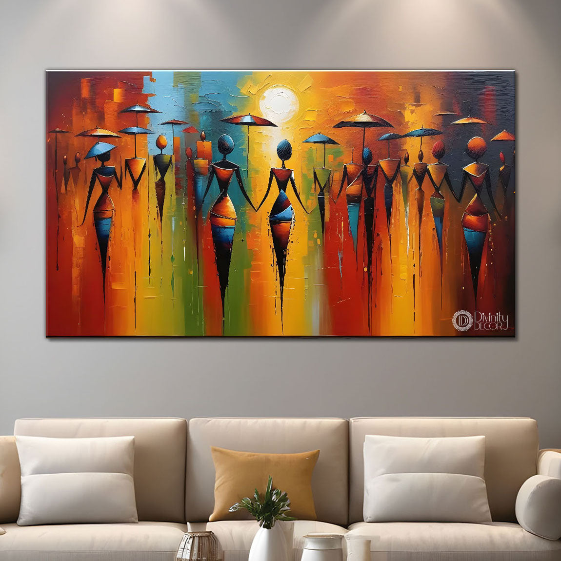 Tribal  modern art Canvas Painting - Design - Modern-L-436